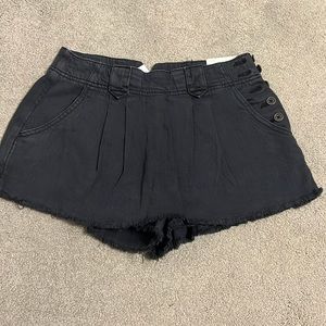 american eagle black denim skort